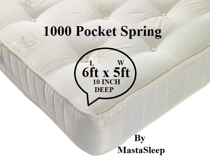 6ft x 5ft mattress 1000 Pocket Spring for static caravans